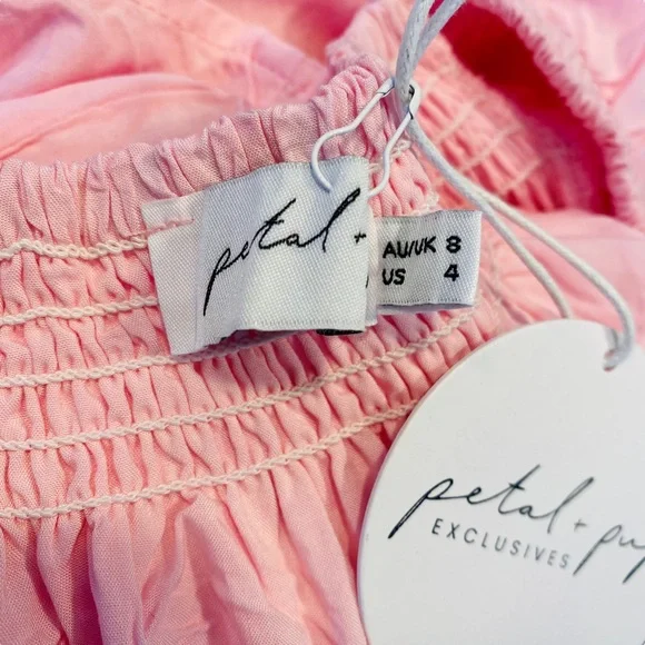 Petal & Pup NEW Kacper Tiered Relaxed Fit Convertible Midi Dress Size 4 / Small - Picture 12 of 12